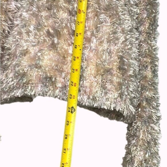 Sideffects Womens Faux Fur Cardigan Sweater Medium Made In Hong Kong - Picture 10 of 10